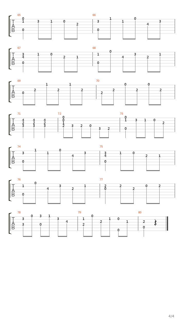 Opus 8 No 7吉他谱