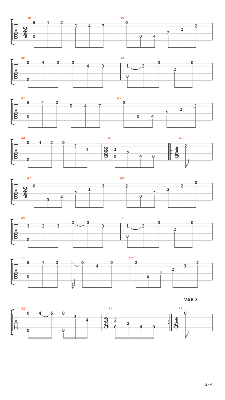 Opus 9 No 2吉他谱