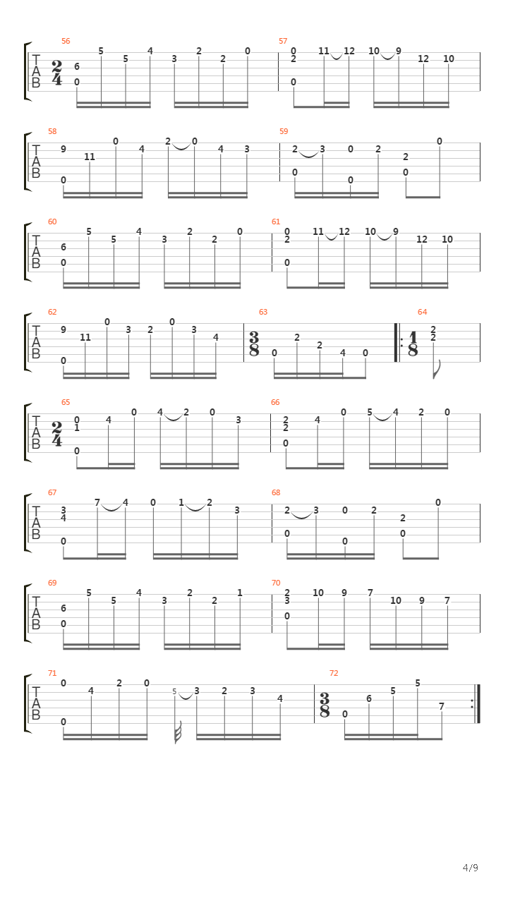 Opus 9 No 2吉他谱