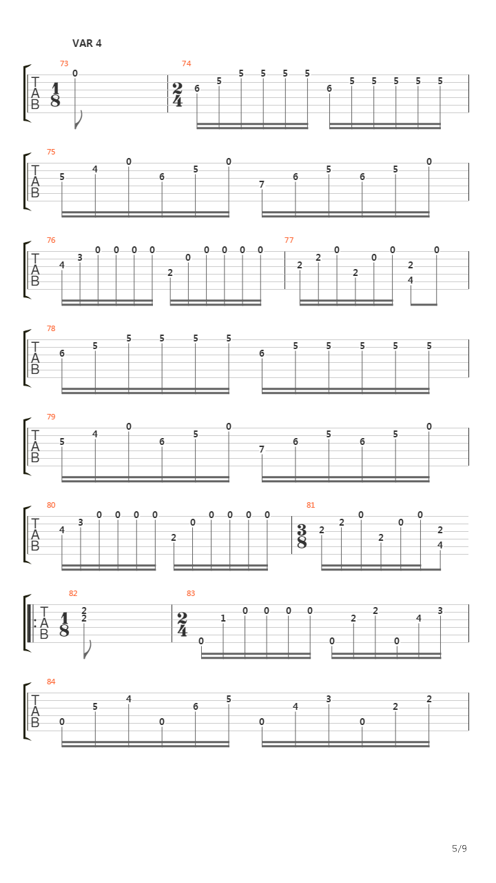 Opus 9 No 2吉他谱