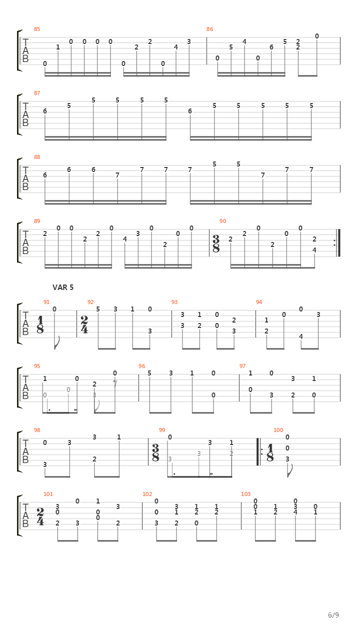 Opus 9 No 2吉他谱