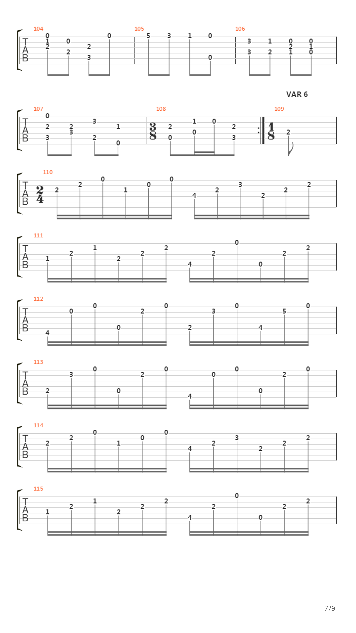 Opus 9 No 2吉他谱