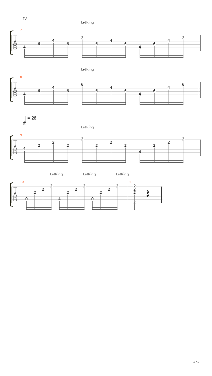 Prelude From 2 Part in F-moll吉他谱