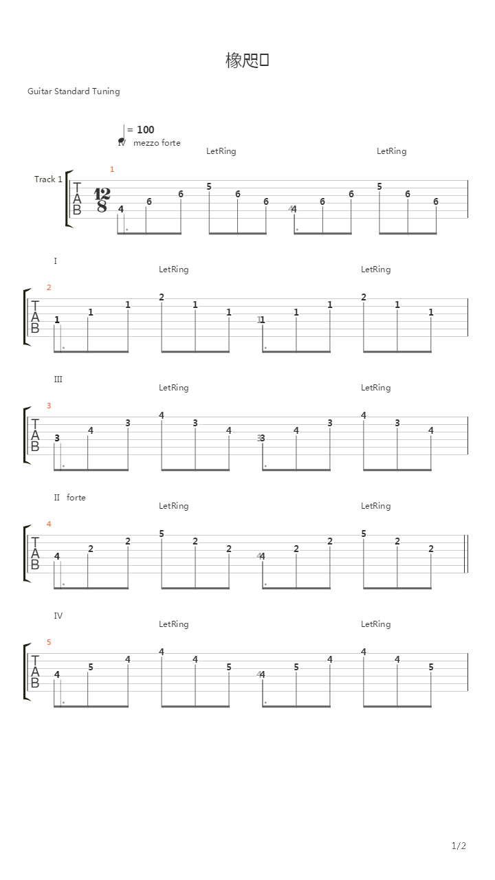 Prelude From 2 part in c-is-moll吉他谱