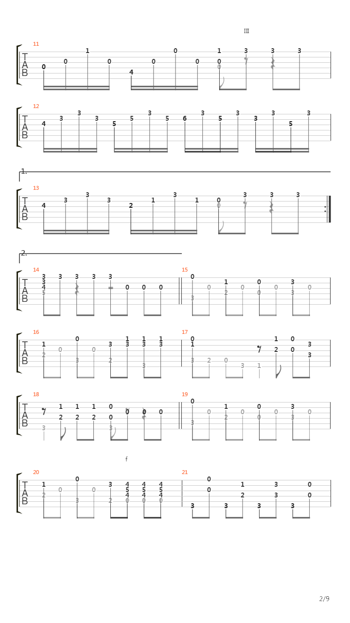 Rondo from 2 part in C-dur吉他谱