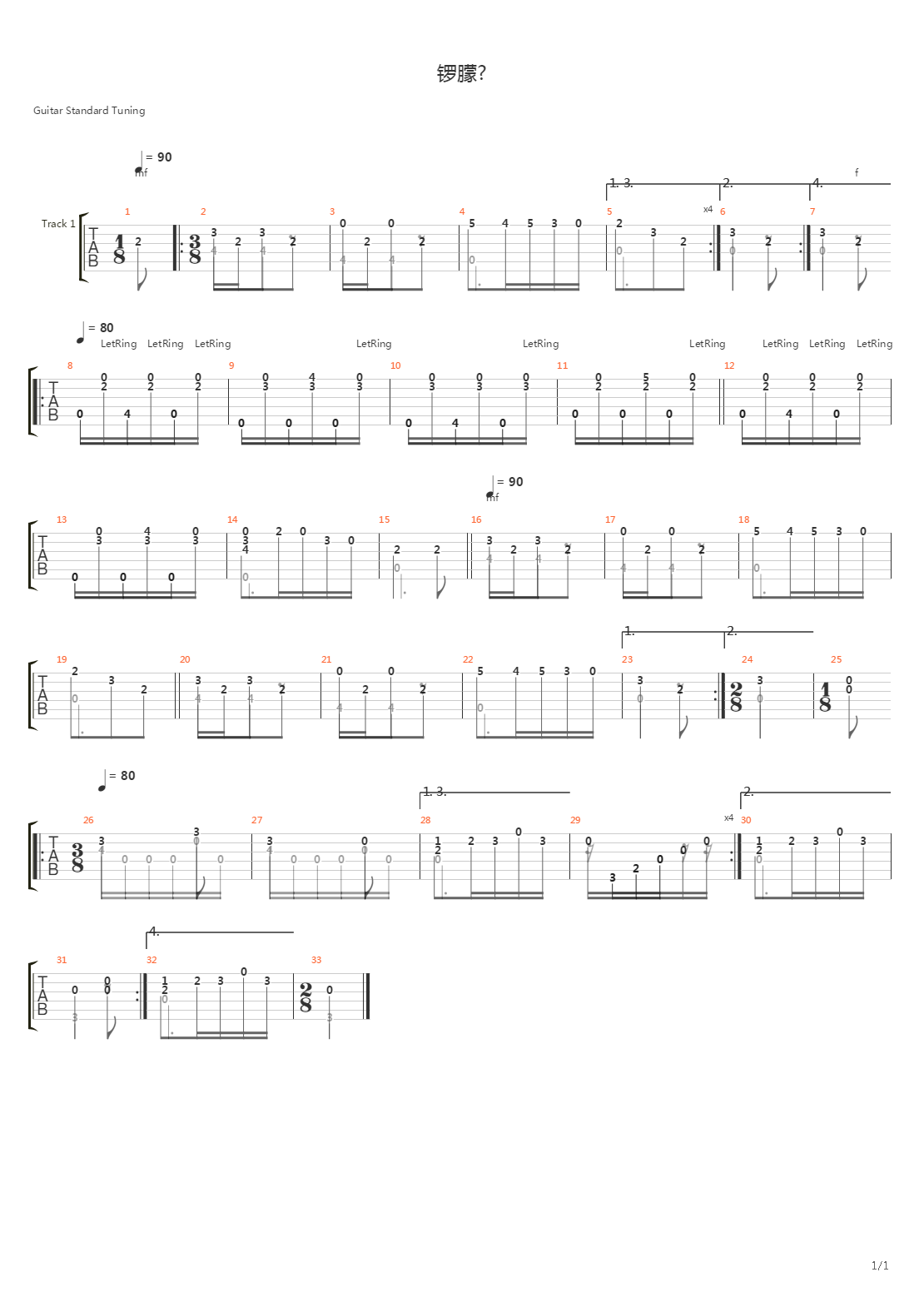 Waltz from 3 part in D-dur吉他谱