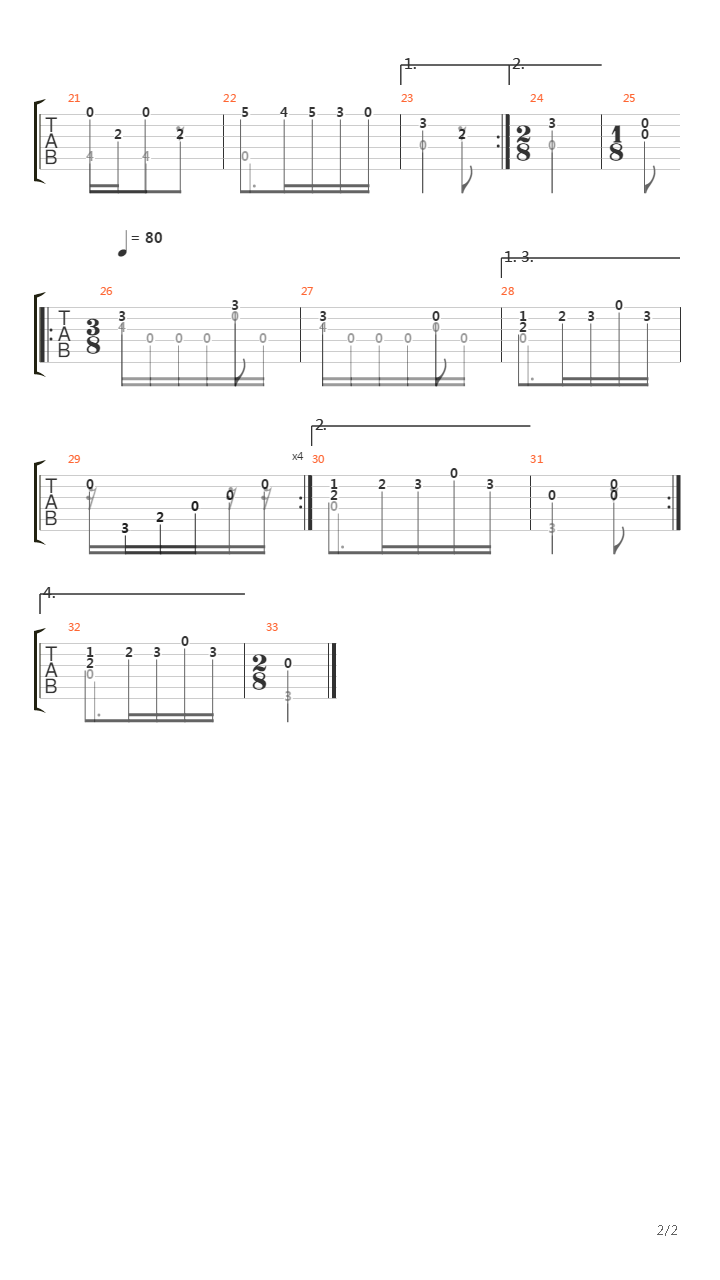 Waltz from 3 part in D-dur吉他谱