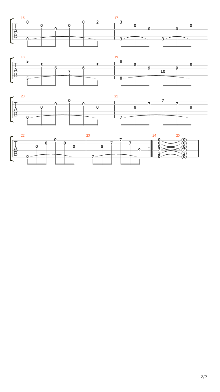 Дом Восходящего Солнца (Fingerstyle)吉他谱