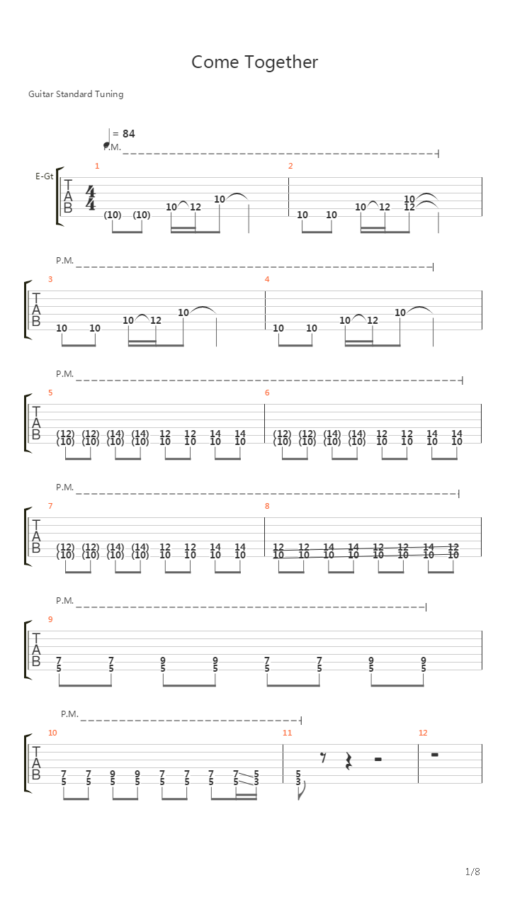 Come Together_(Metal_Cover)吉他谱