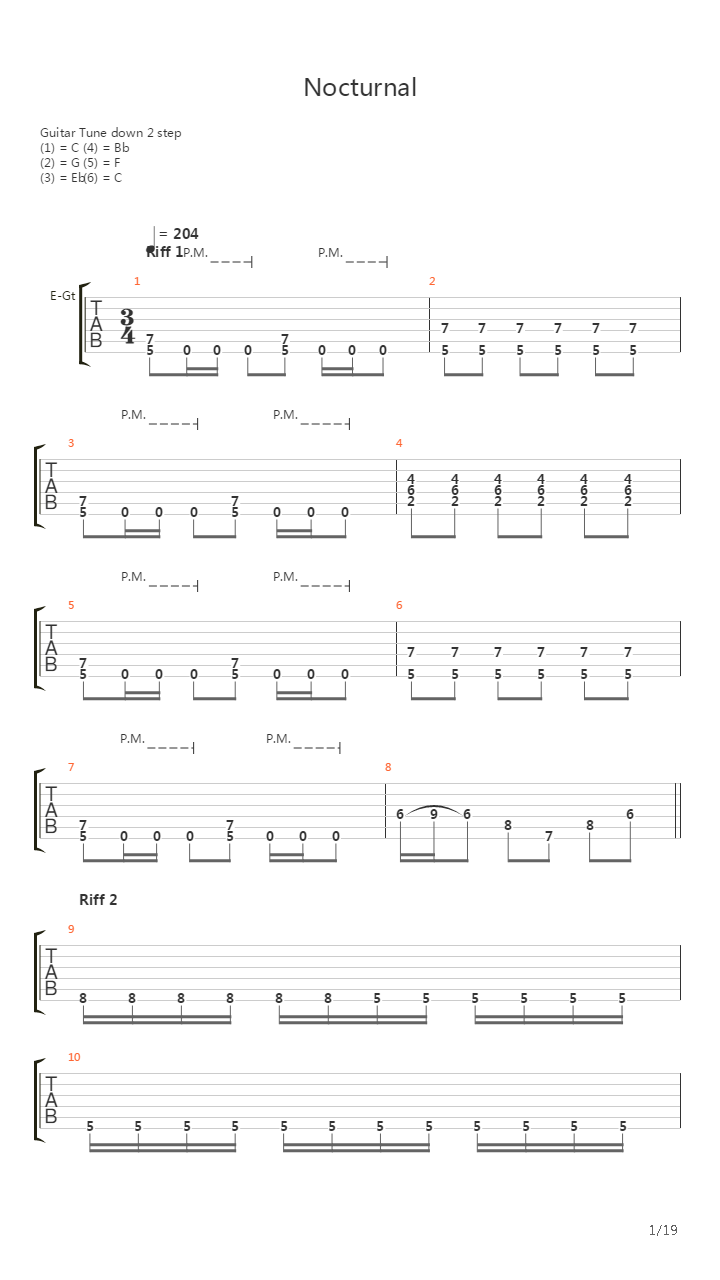 Nocturnal吉他谱
