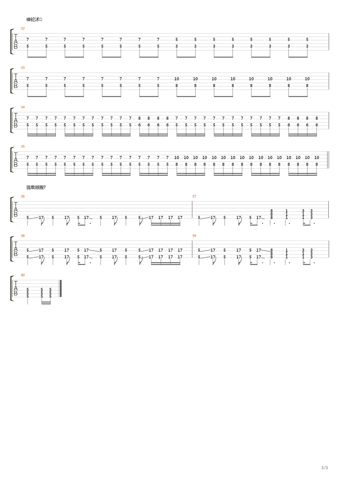 Первый吉他谱