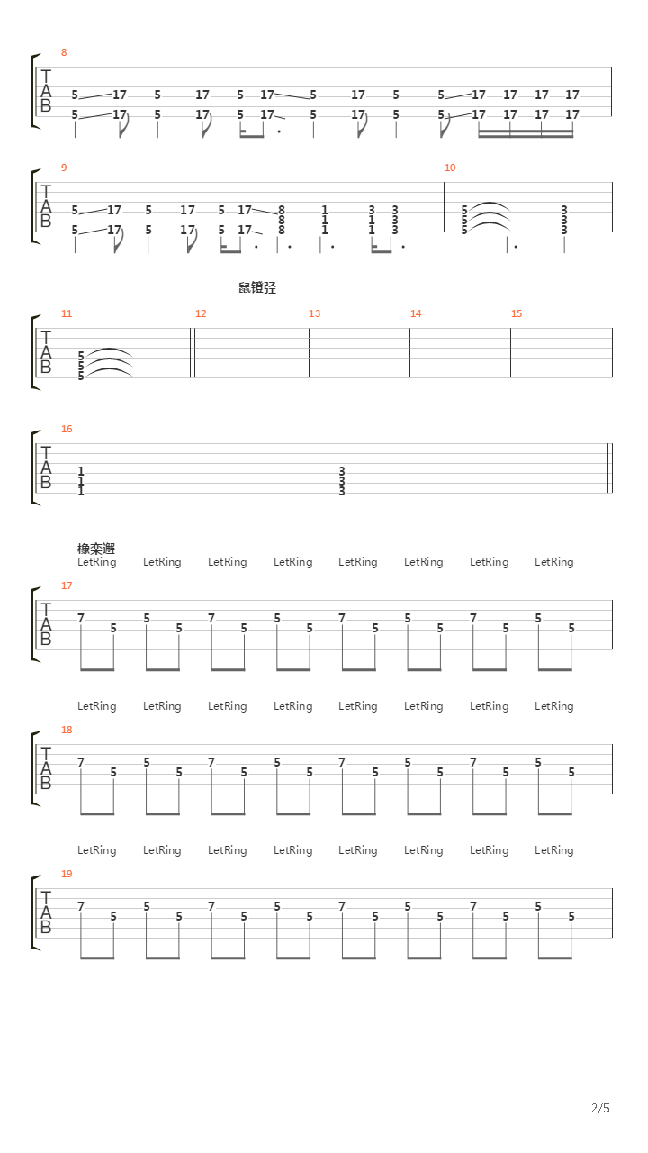 Первый吉他谱