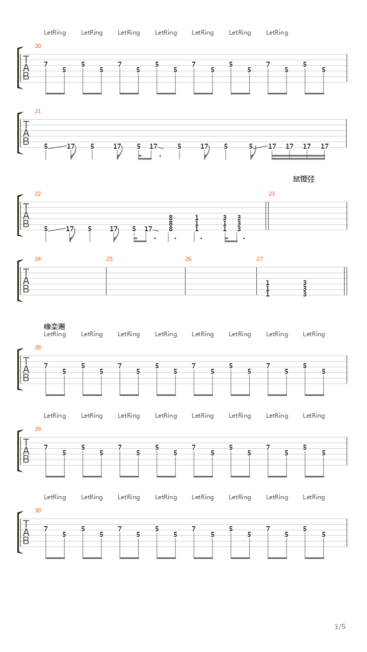 Первый吉他谱