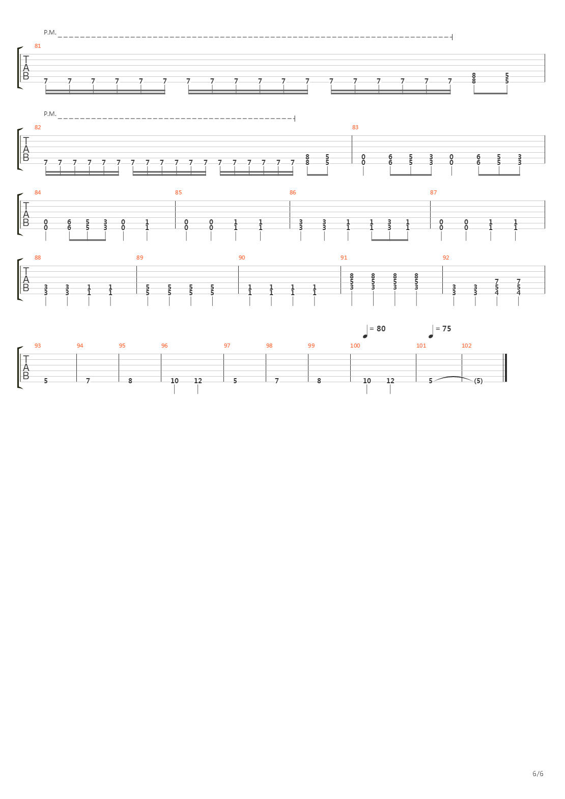 Paradigm吉他谱