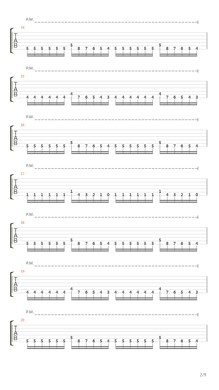 Paradigm吉他谱