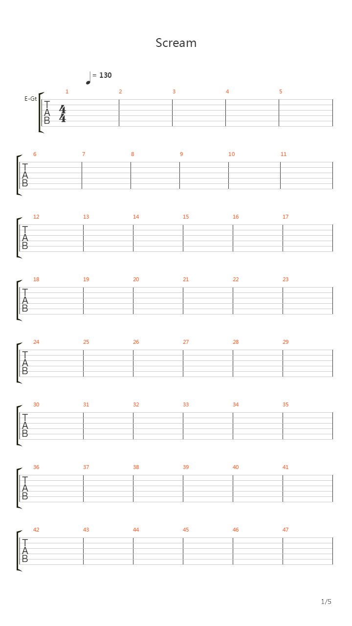 Scream吉他谱