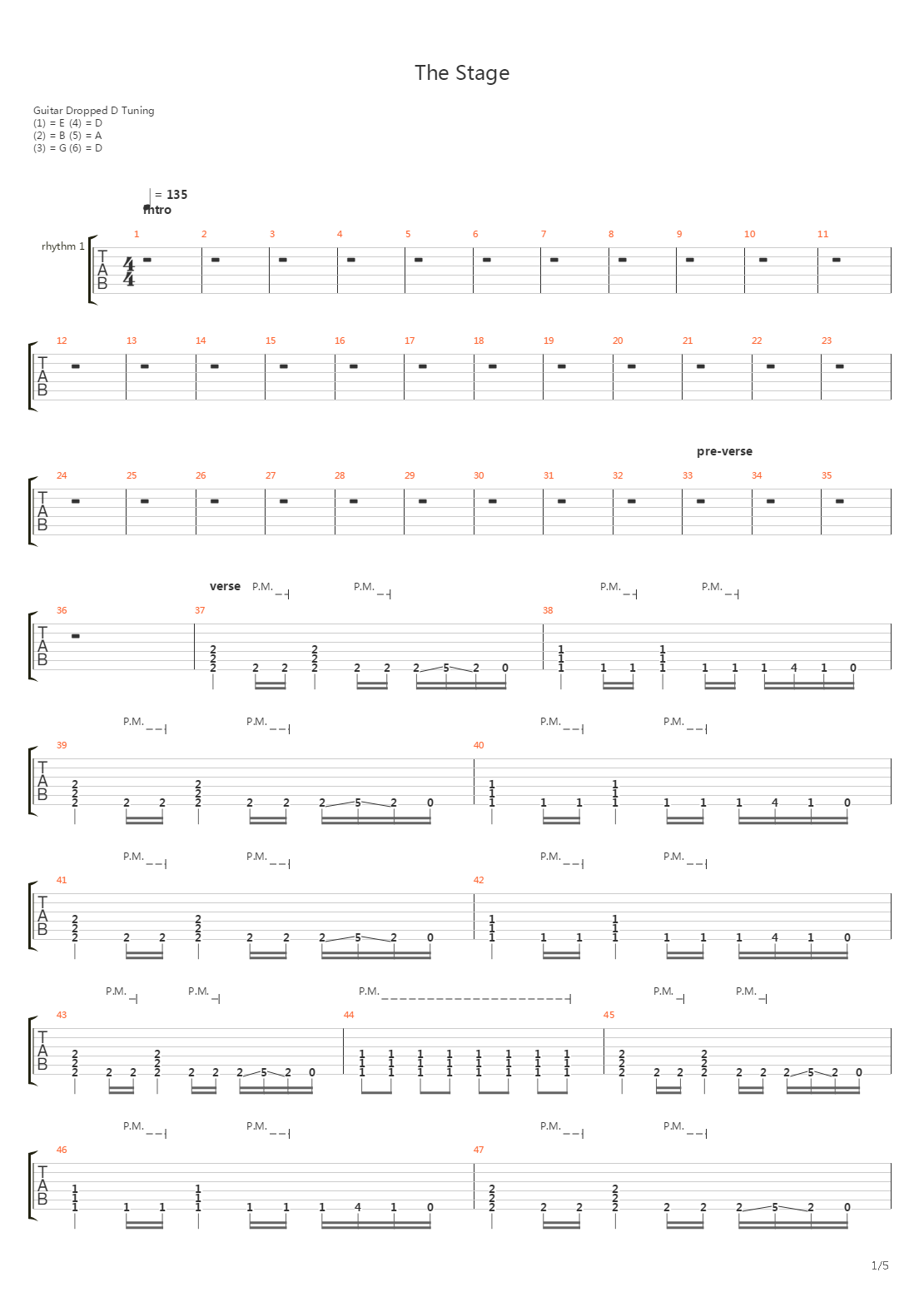 The Stage吉他谱