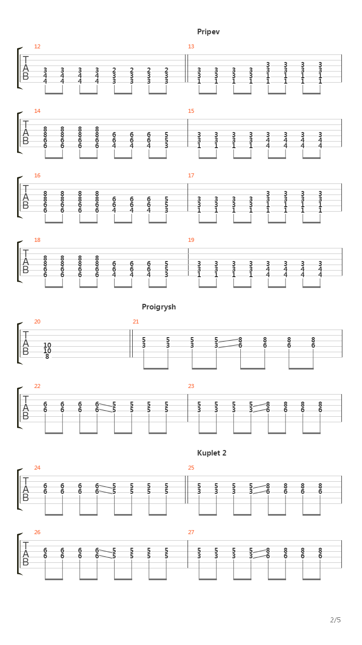 Garri吉他谱