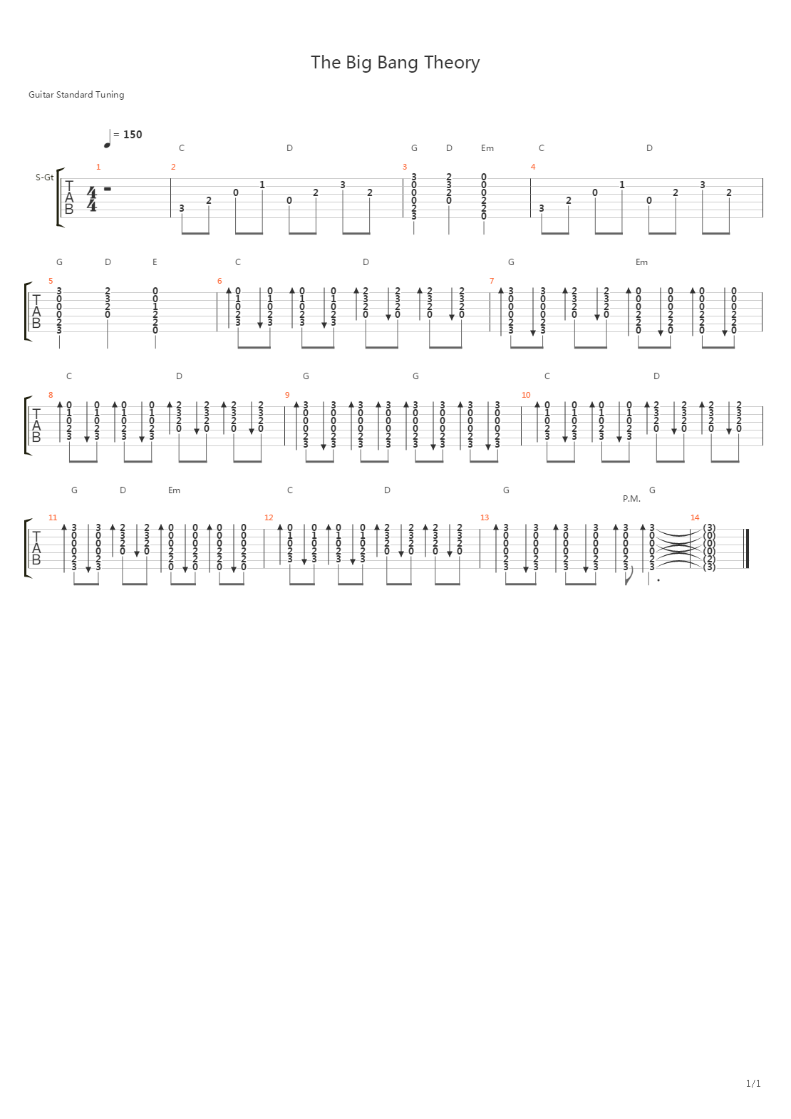 The Bing Bang Theory Theme吉他谱