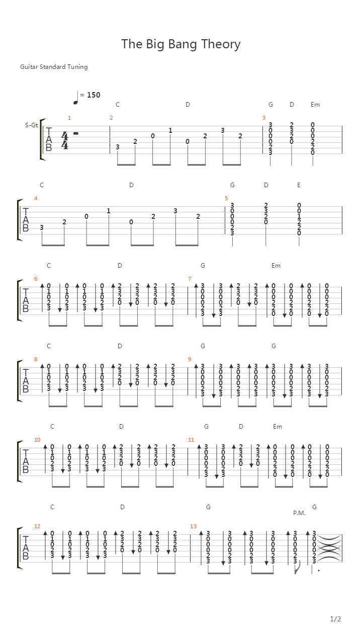 The Bing Bang Theory Theme吉他谱