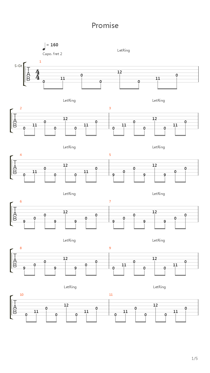 Promise吉他谱