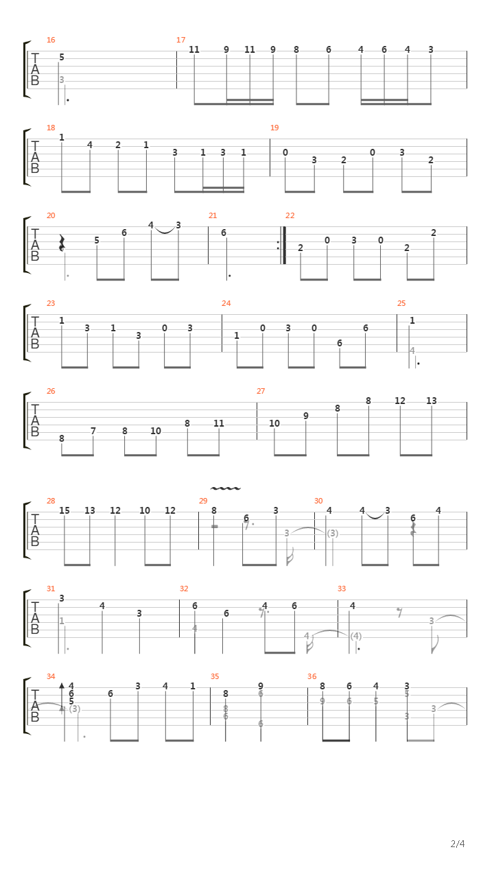 Prince Waldeck's Galliard吉他谱