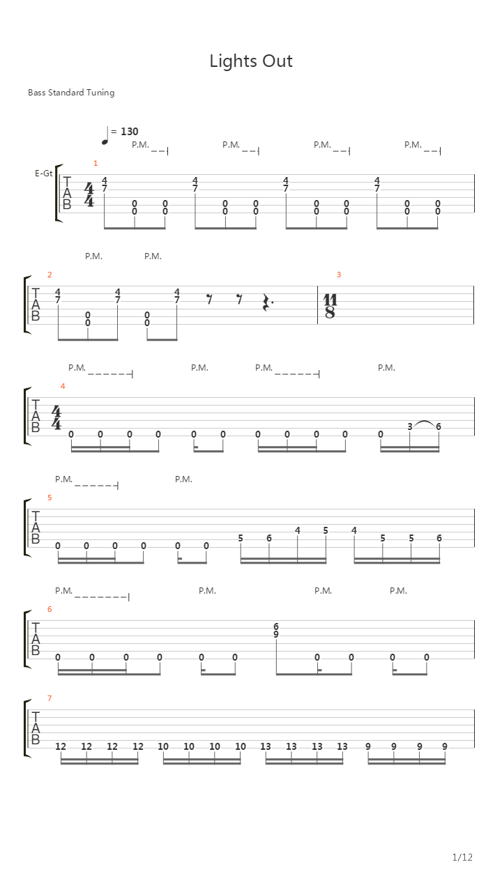 Lights Out吉他谱
