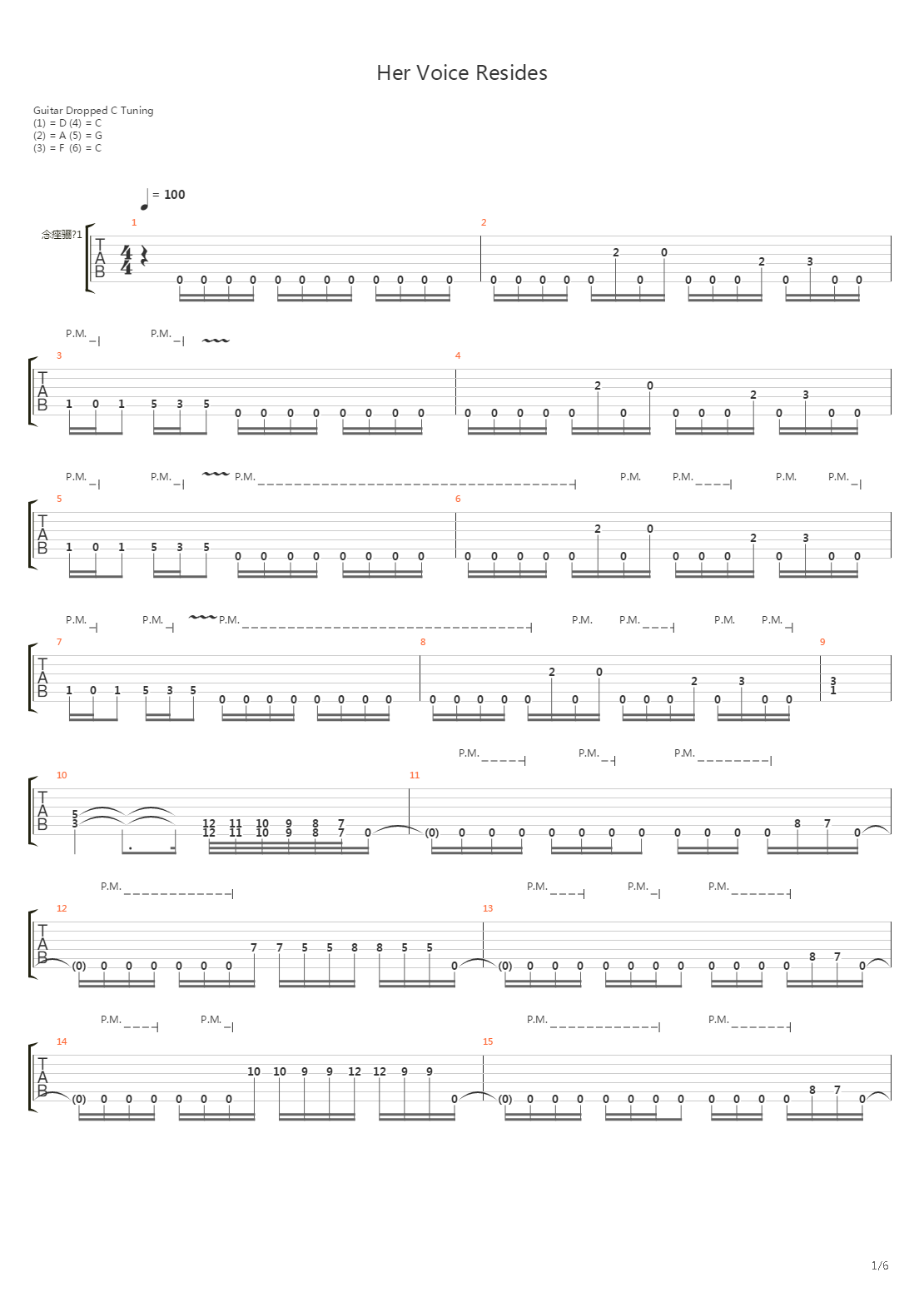 Her Voice Resides吉他谱