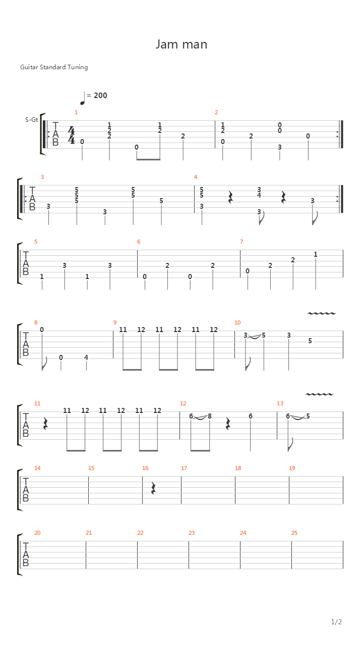 Jam Man吉他谱