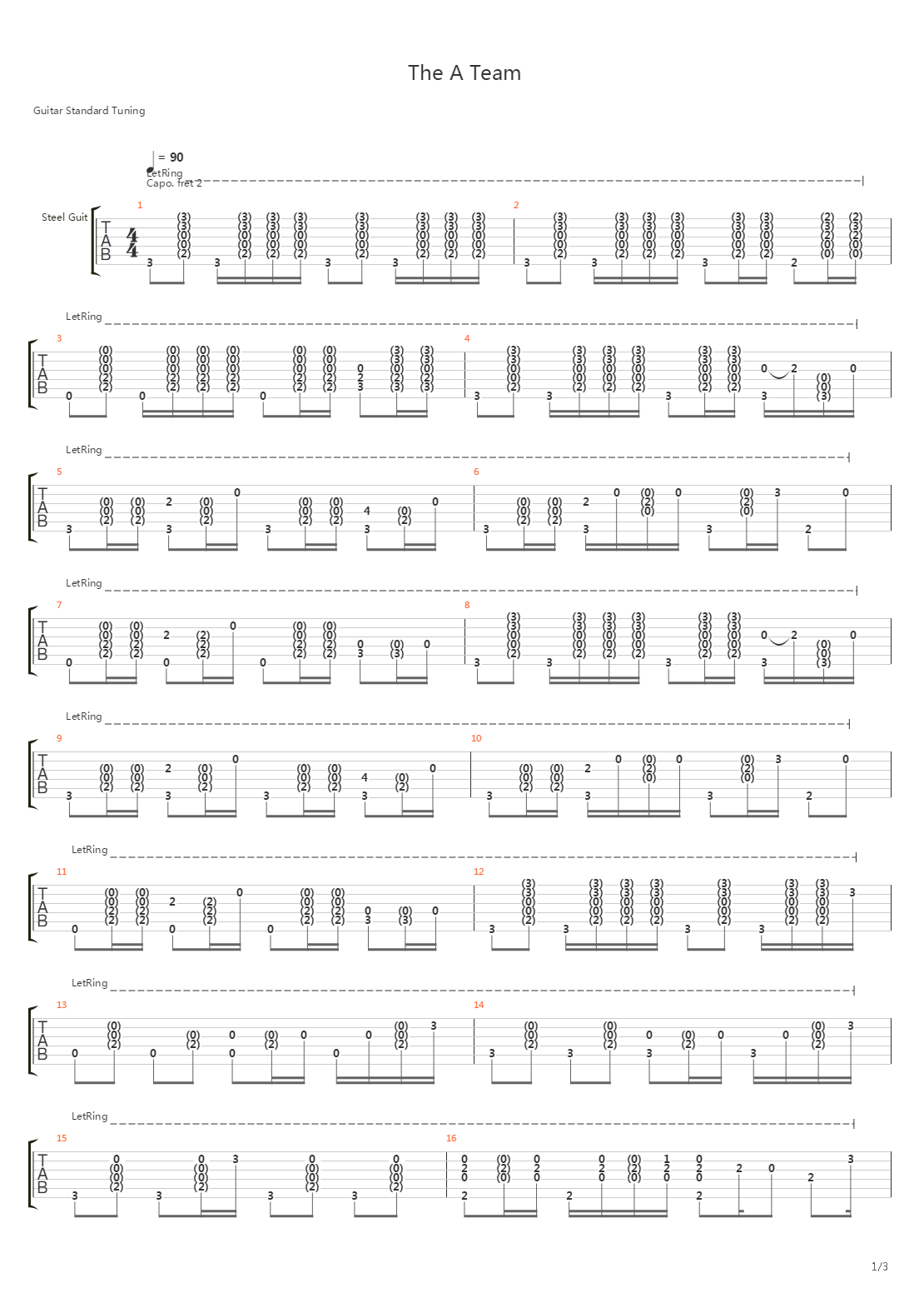 The A Team (arr. by Mironenko Artem)吉他谱