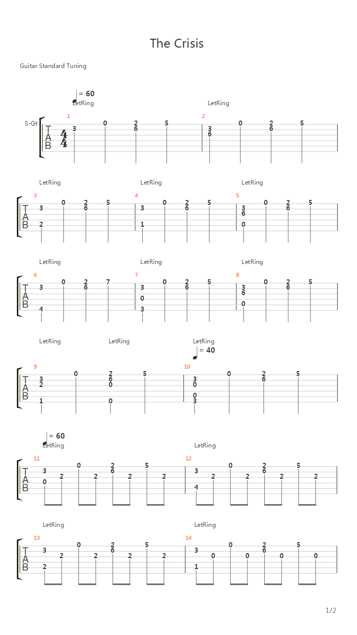 The Crisis吉他谱