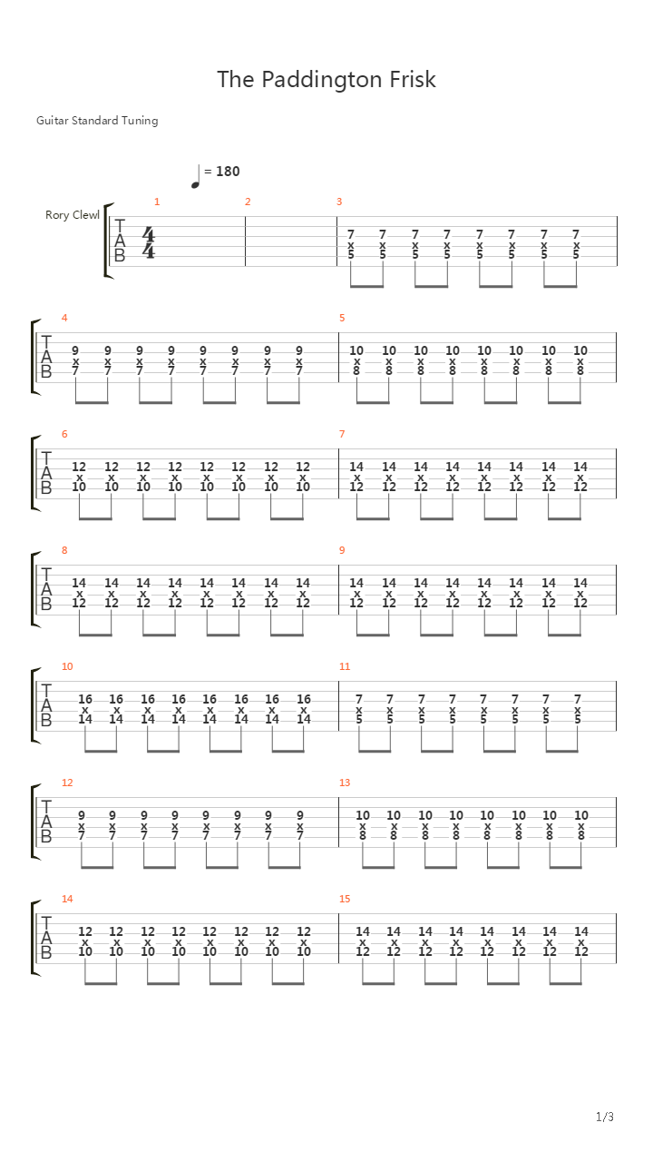 The Paddington Frisk吉他谱