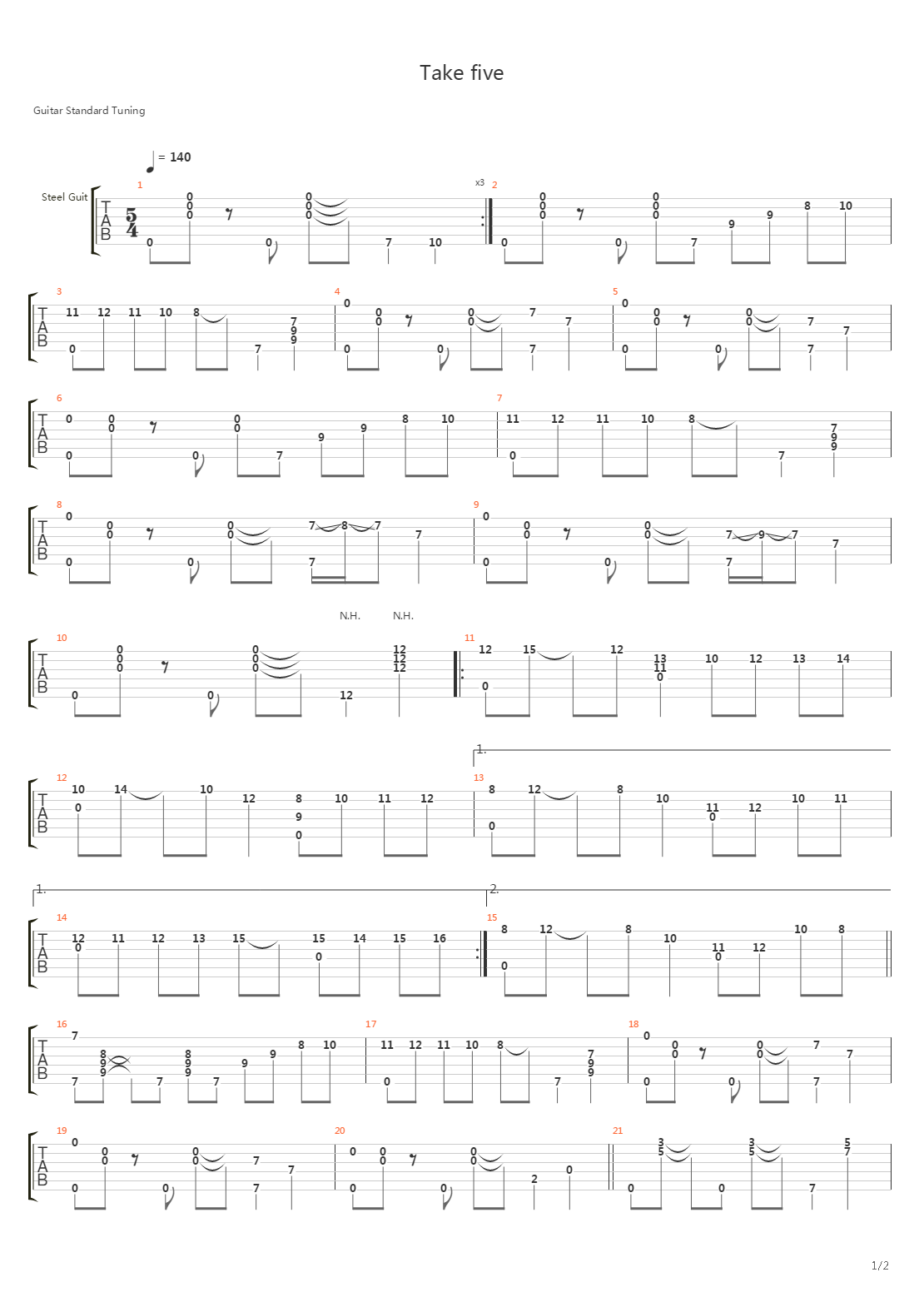 Take Five吉他谱