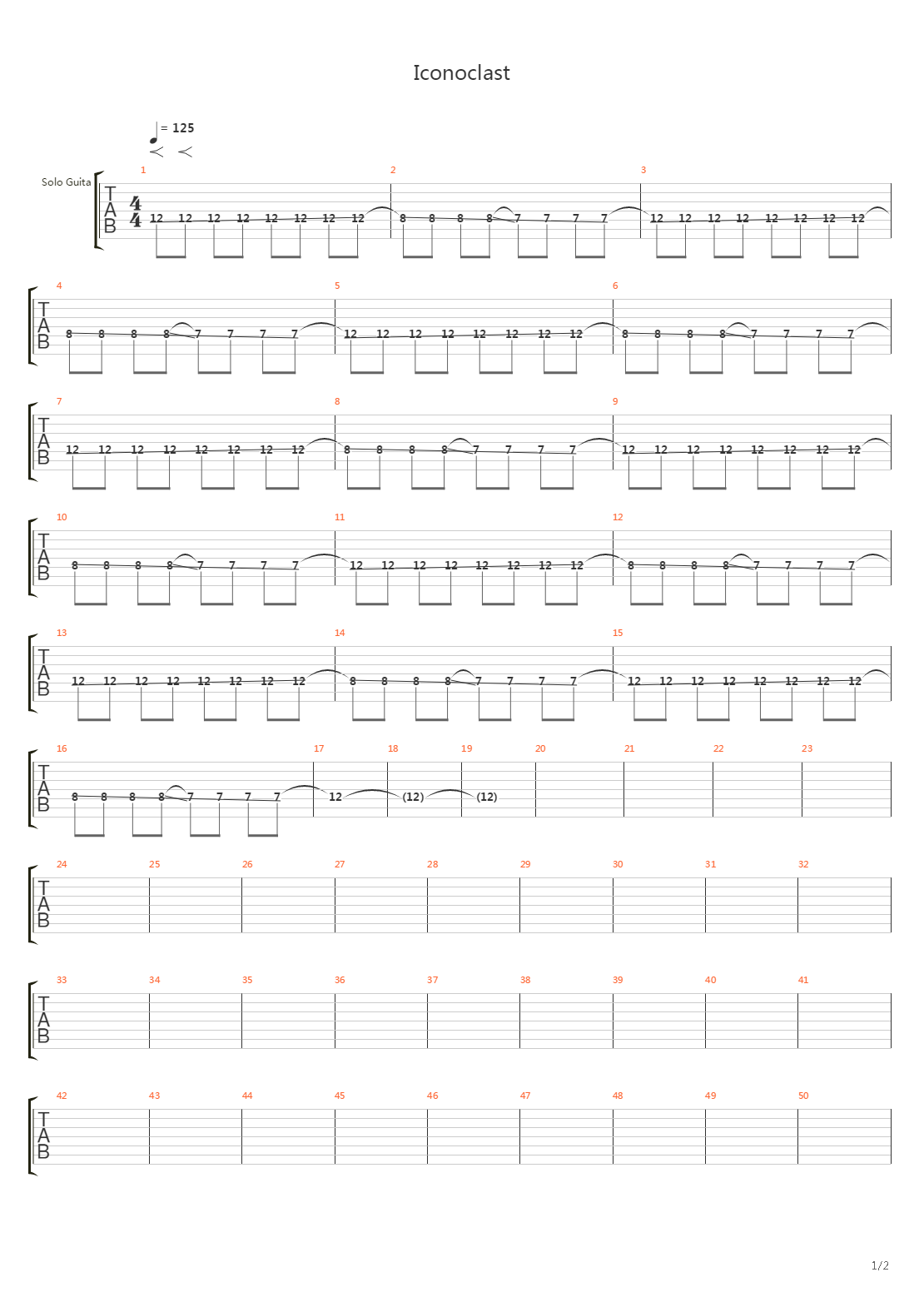 Iconoclast吉他谱