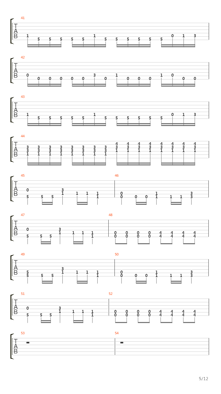 Resurrection Blvd (by predator)吉他谱