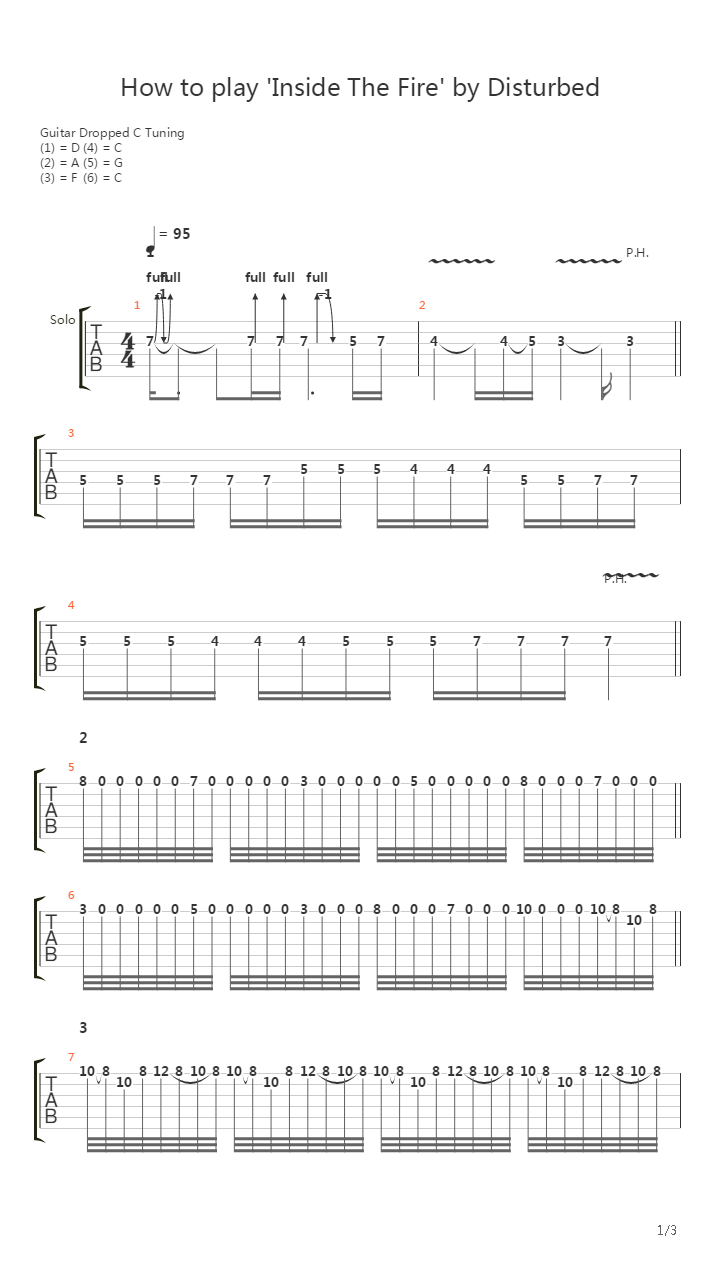 Inside The Fire (Solo Tutorial by Chris Zoupa)吉他谱