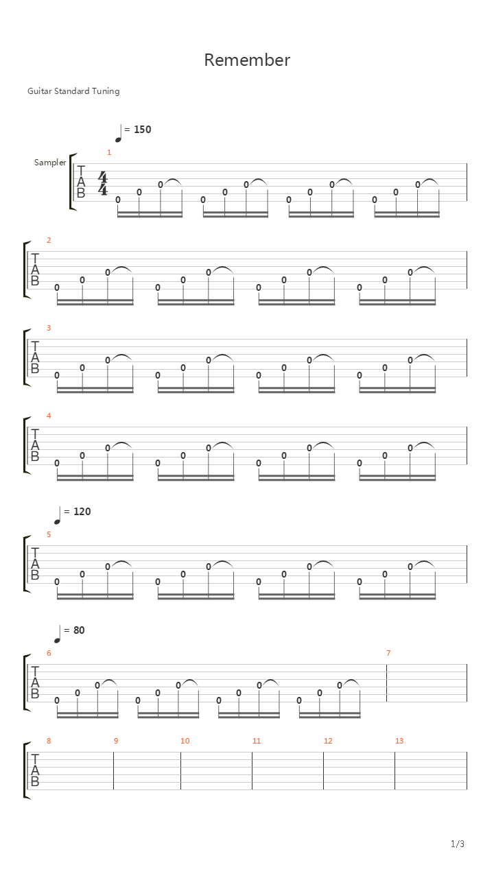Remember吉他谱