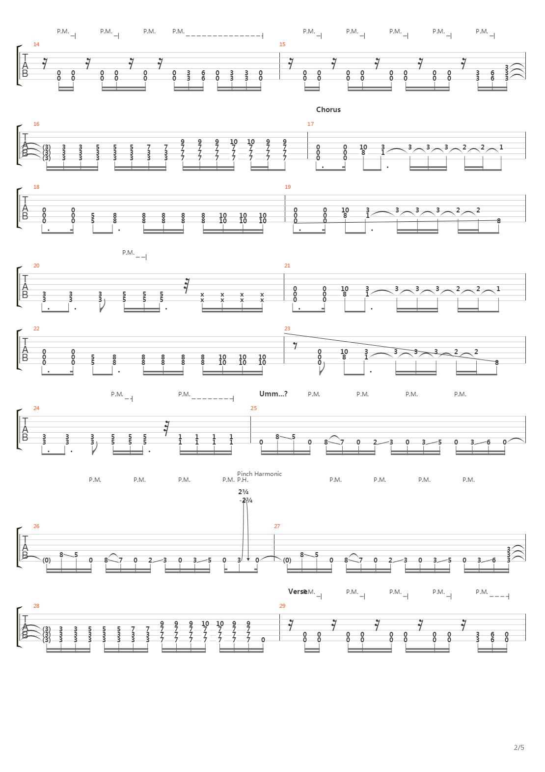 Stricken吉他谱