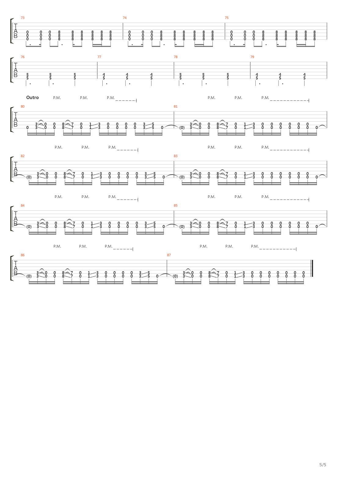 Stricken吉他谱