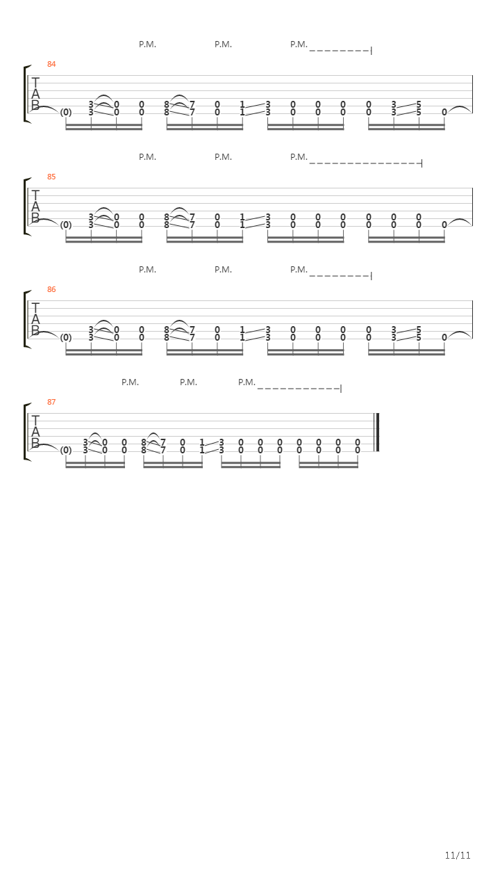 Stricken吉他谱