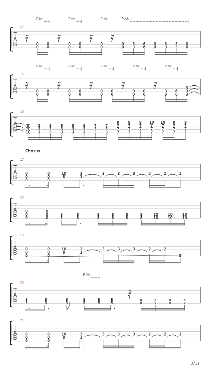 Stricken吉他谱