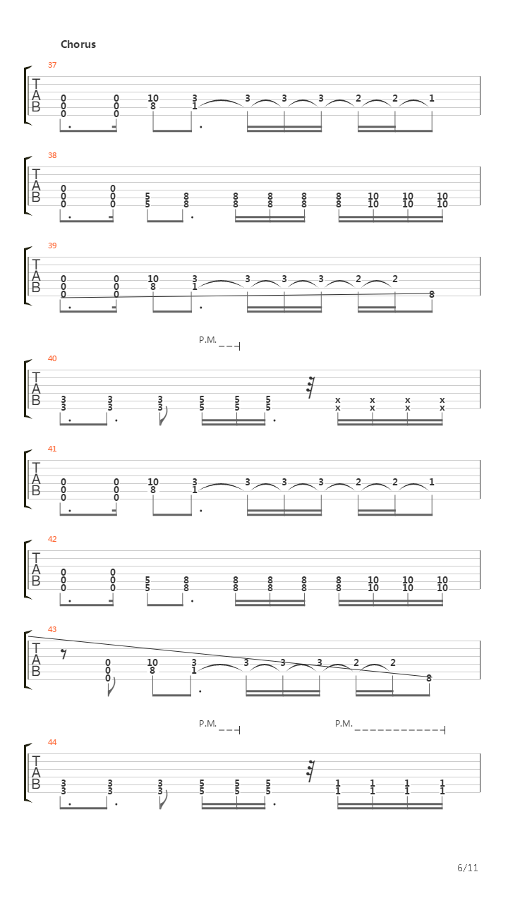 Stricken吉他谱