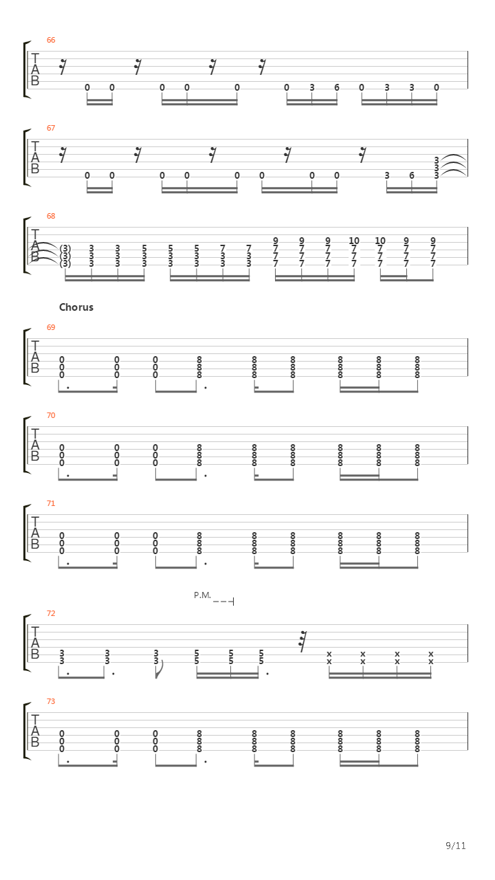 Stricken吉他谱