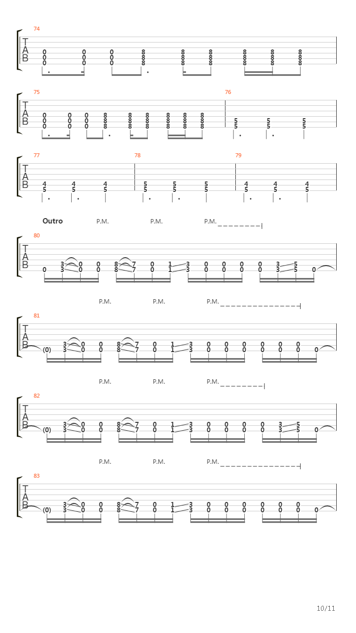 Stricken吉他谱