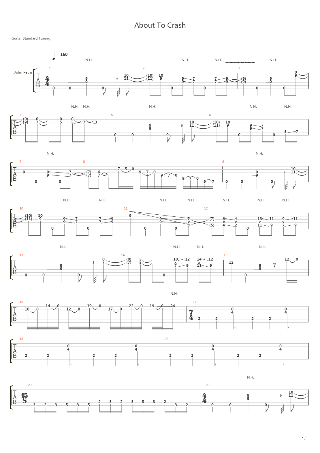 About To Crash (Reprise)吉他谱