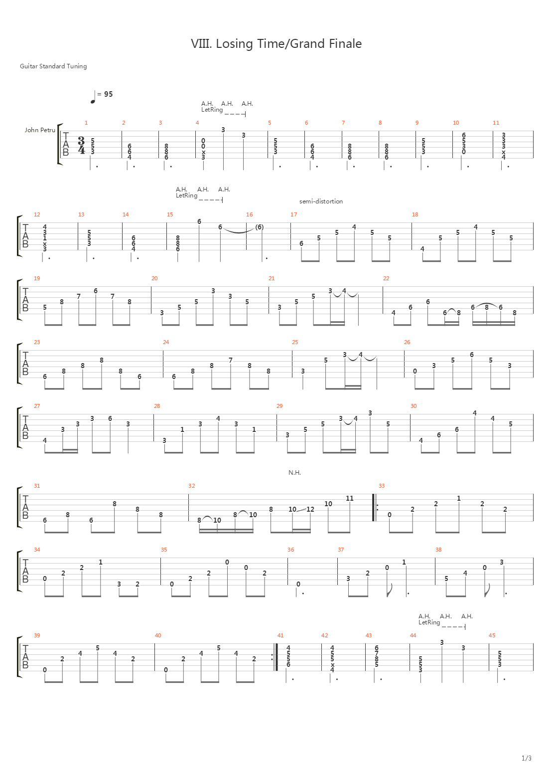 Losing Time Grand Finale吉他谱