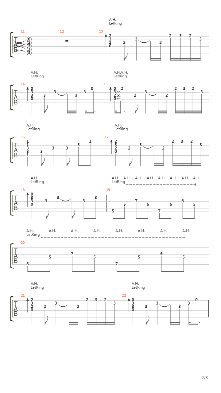 Misunderstood (Intro)吉他谱