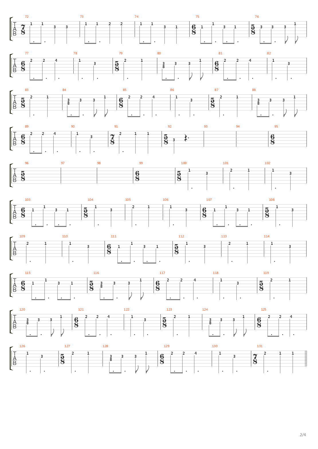 Octavarium吉他谱