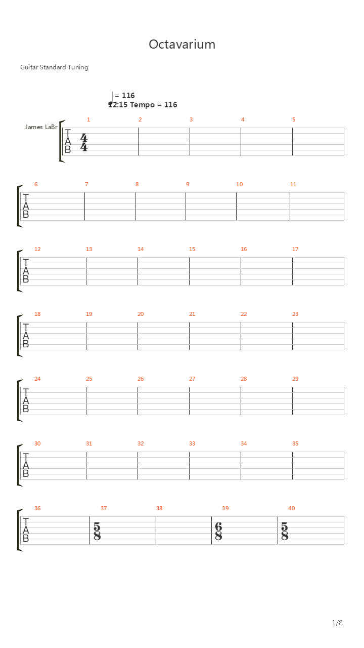 Octavarium吉他谱