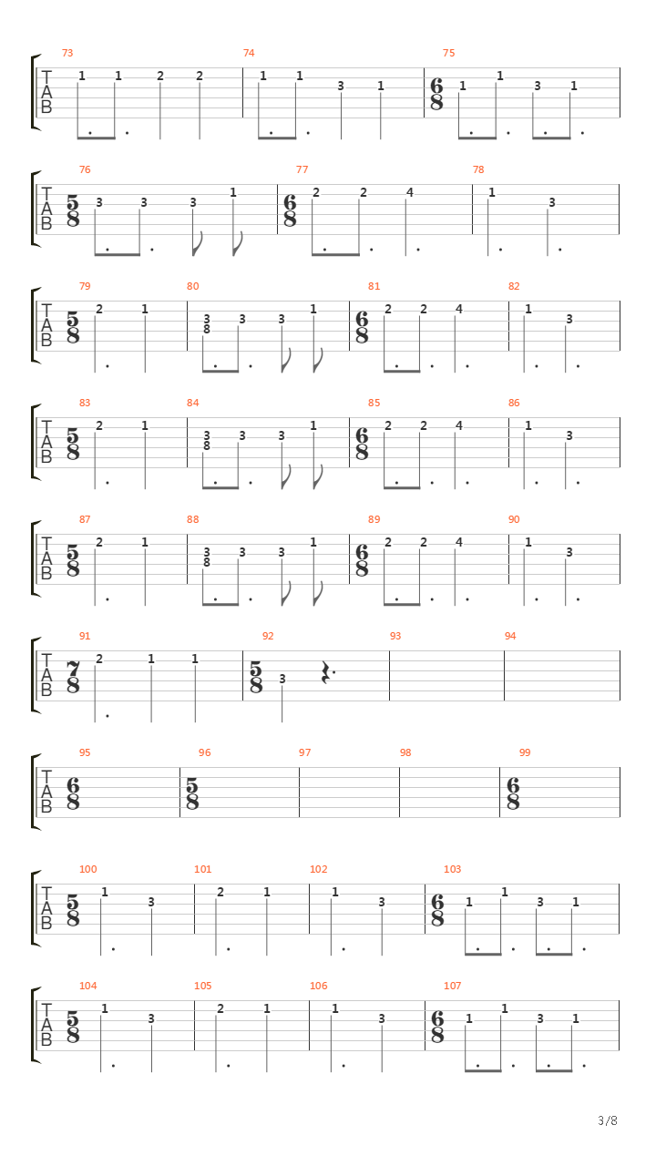 Octavarium吉他谱